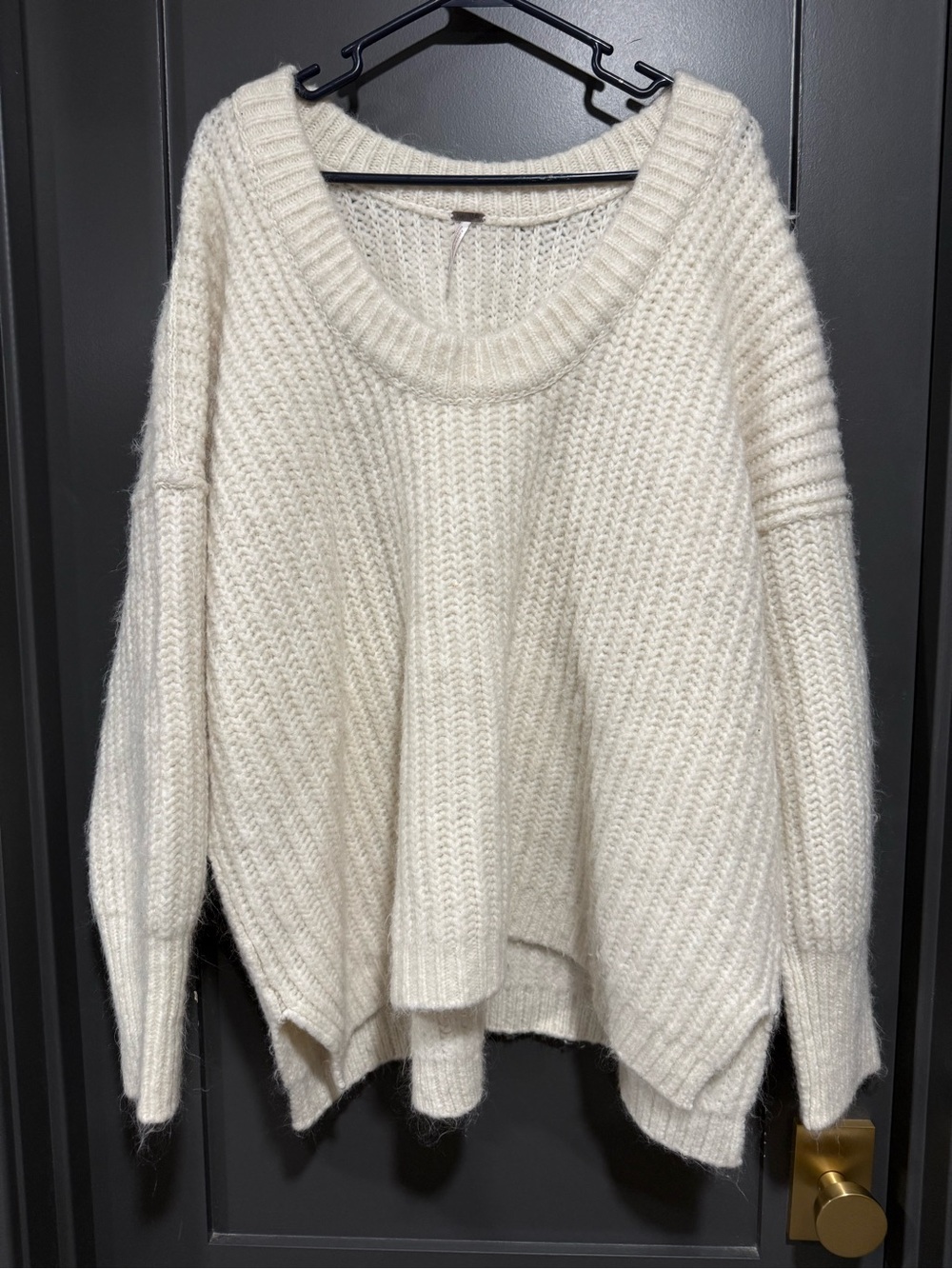 Free People Scoop-neck/Off the Shoulder oversized sweater